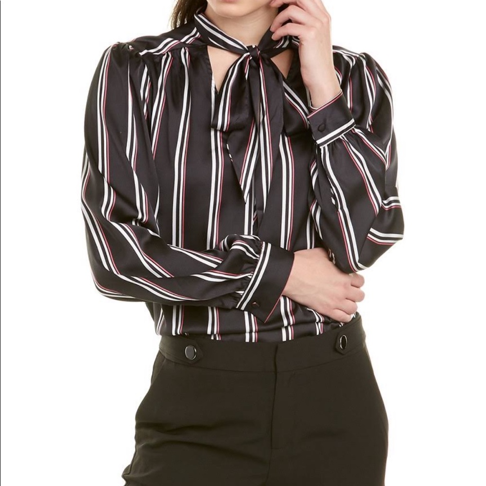 SOLD Laundry By Shelli Segal
Stripe Satin Tie Neck
